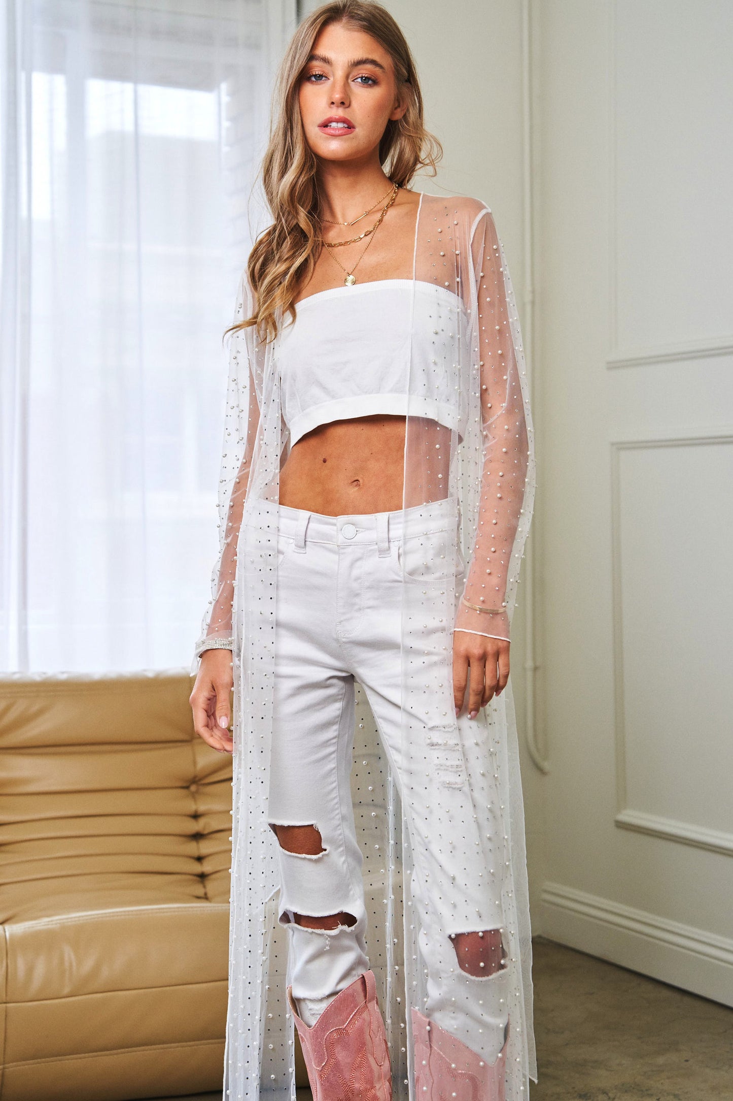 Bright Lights Embellished Duster