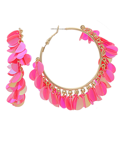 Sassy Sequin Hoop Earrings