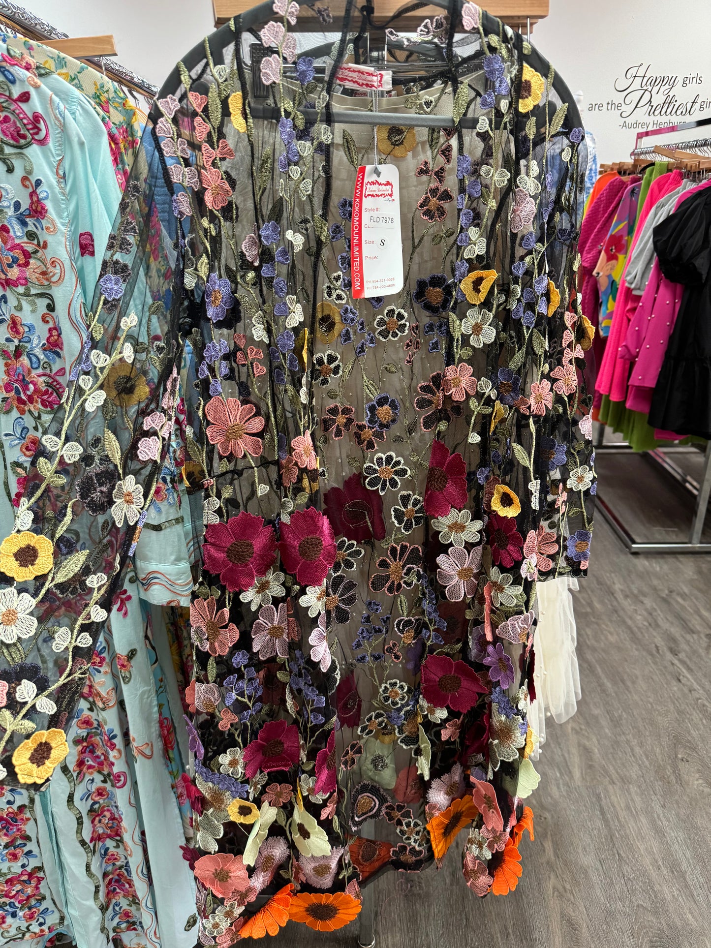 3-D Floral Duster