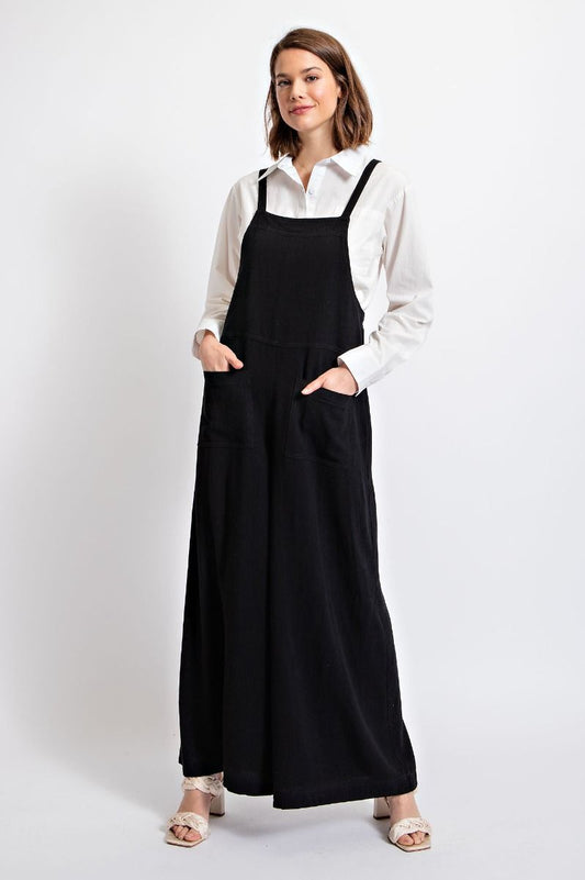 Classy Black Overalls