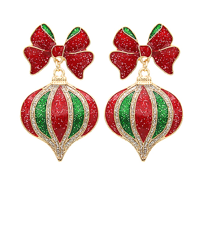 Glittery Ornament Earrings