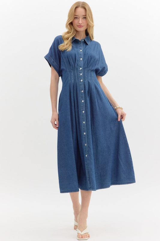 Darling Denim Midi Dress