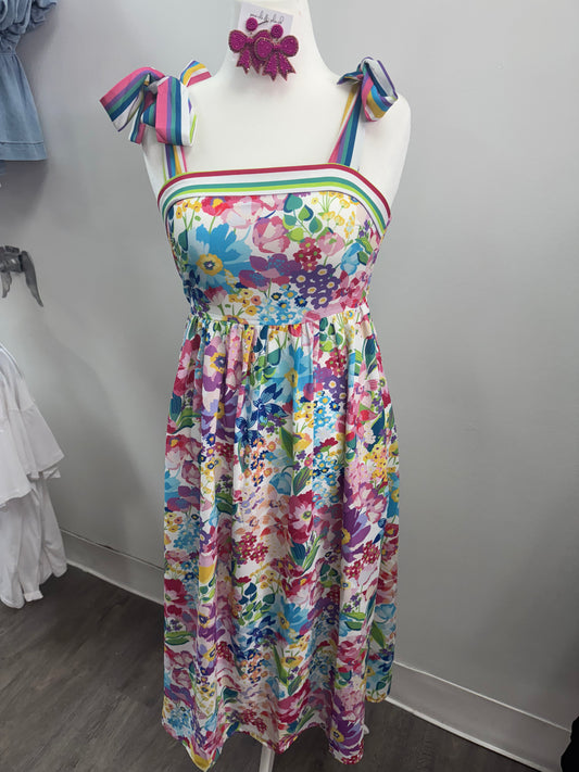 Pretty Pops of Floral Dress
