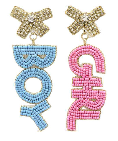 Gender Reveal Earrings