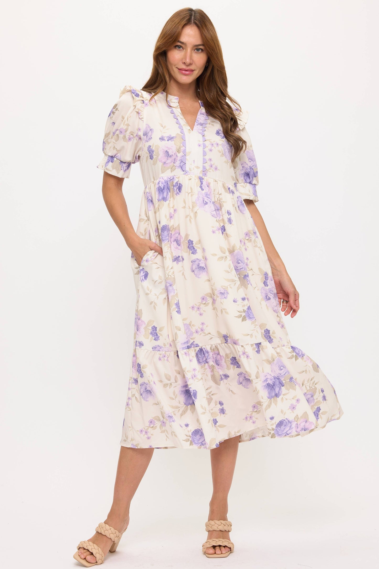 Lovely Lavender Midi Dress