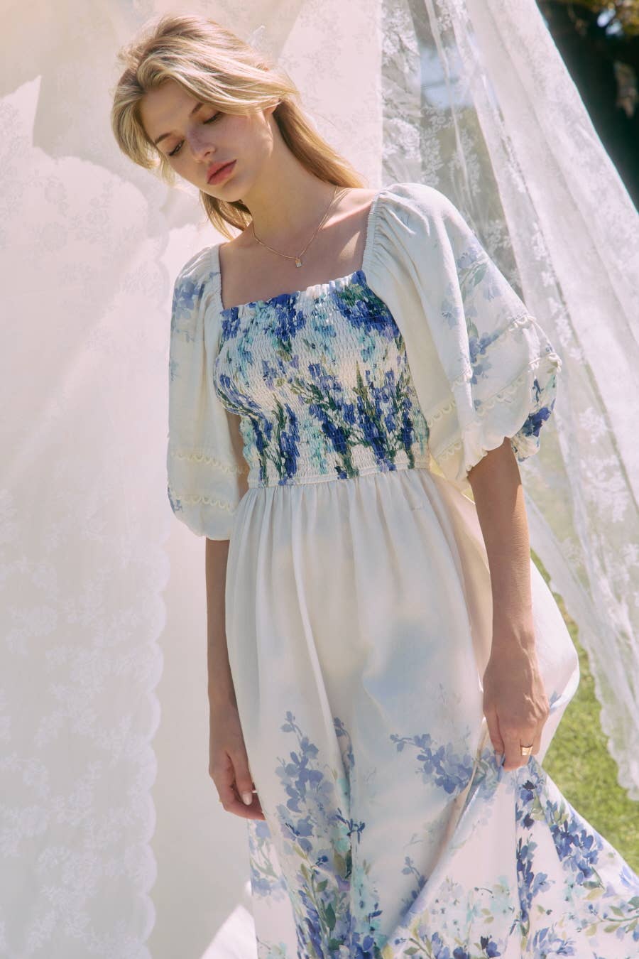 Watercolor Floral Maxi Dress