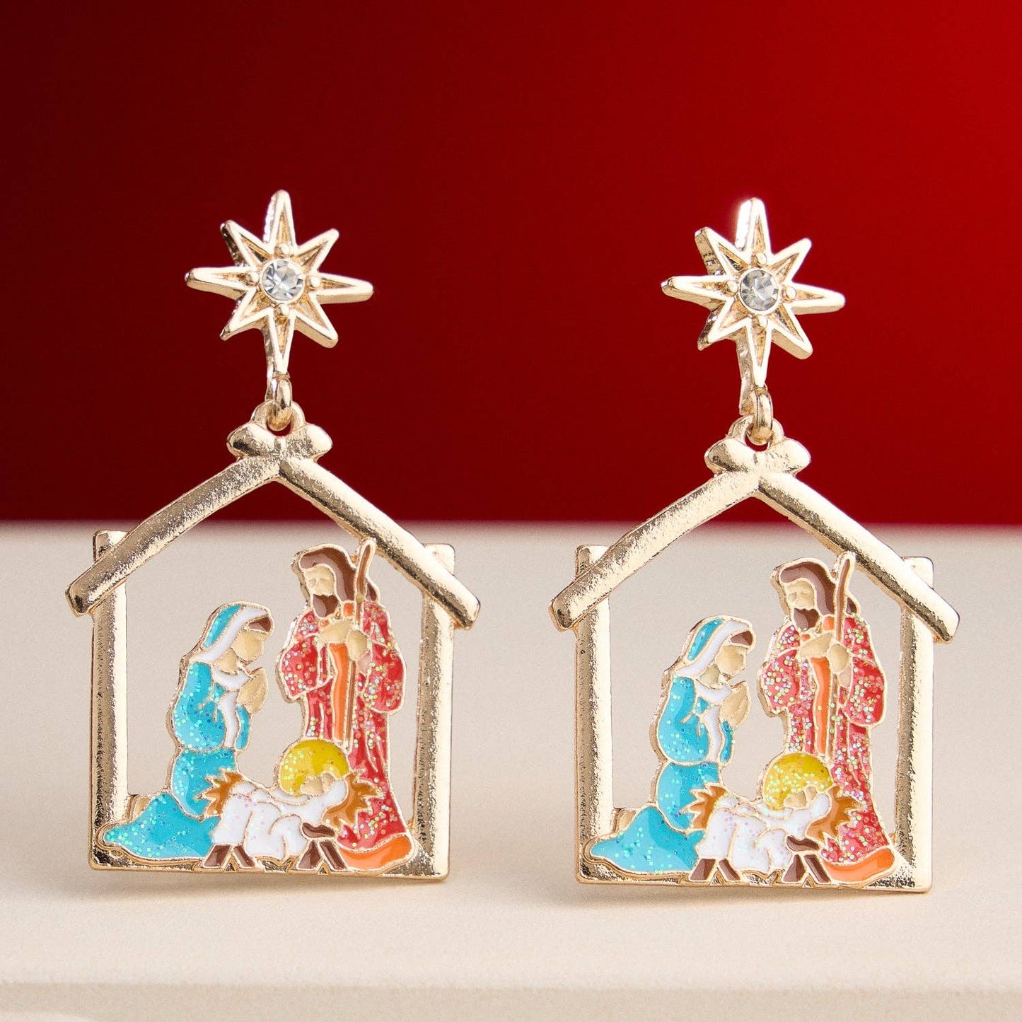 Manger Scene Earrings