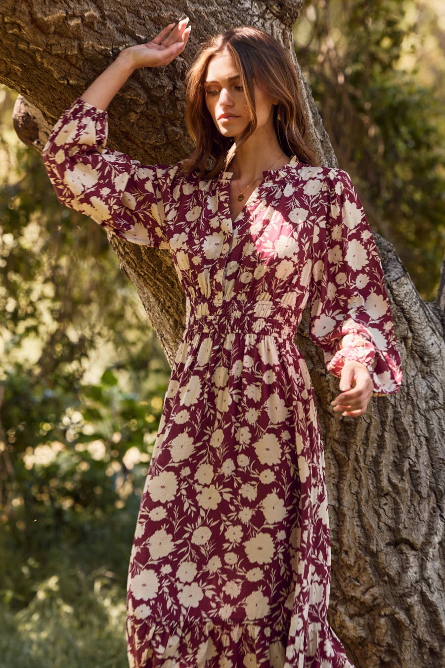 Beautiful Burgundy Maxi Dress