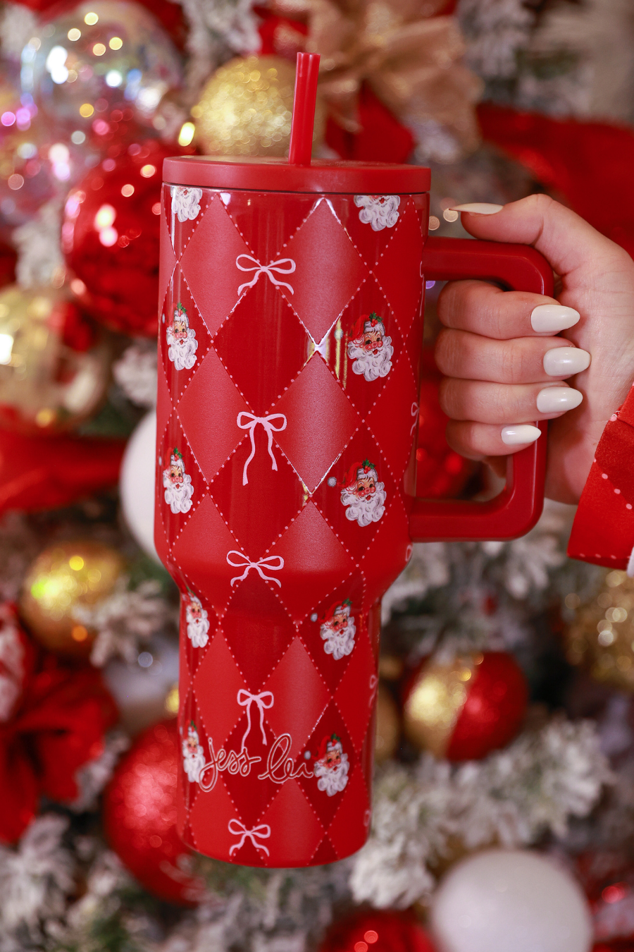 Santa's Signature Bow Tumbler: PREORDER