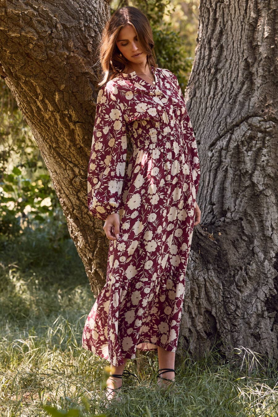 Beautiful Burgundy Maxi Dress