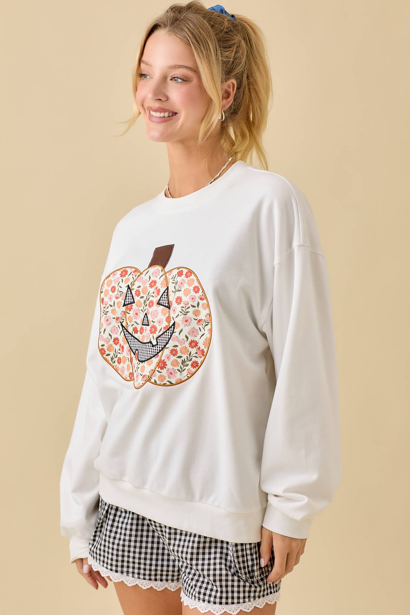 Floral Pumpkin Patch Pullover Top