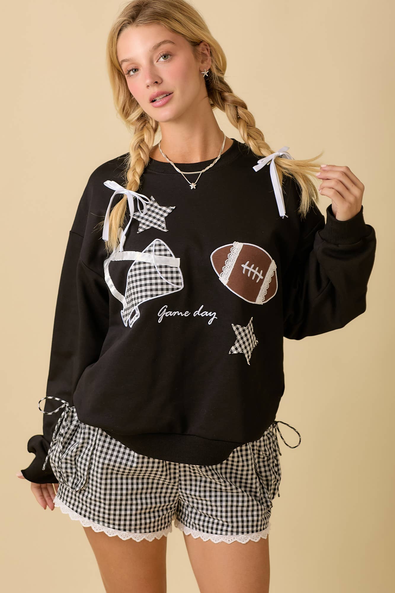 Gingham Gameday Top