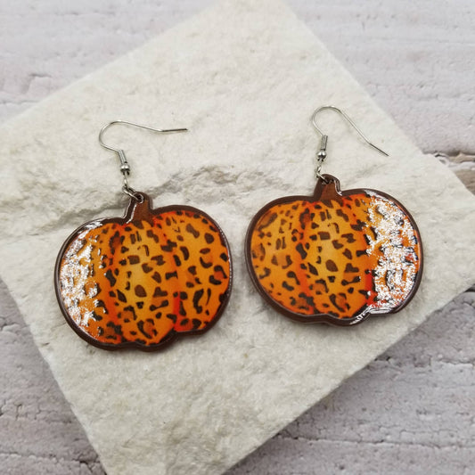 Leopard Pumpkin Earrings