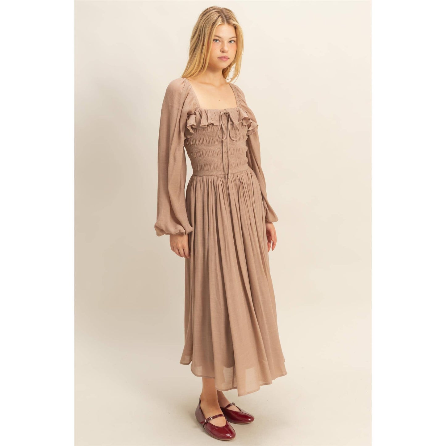 Peasant Gal Midi Dress