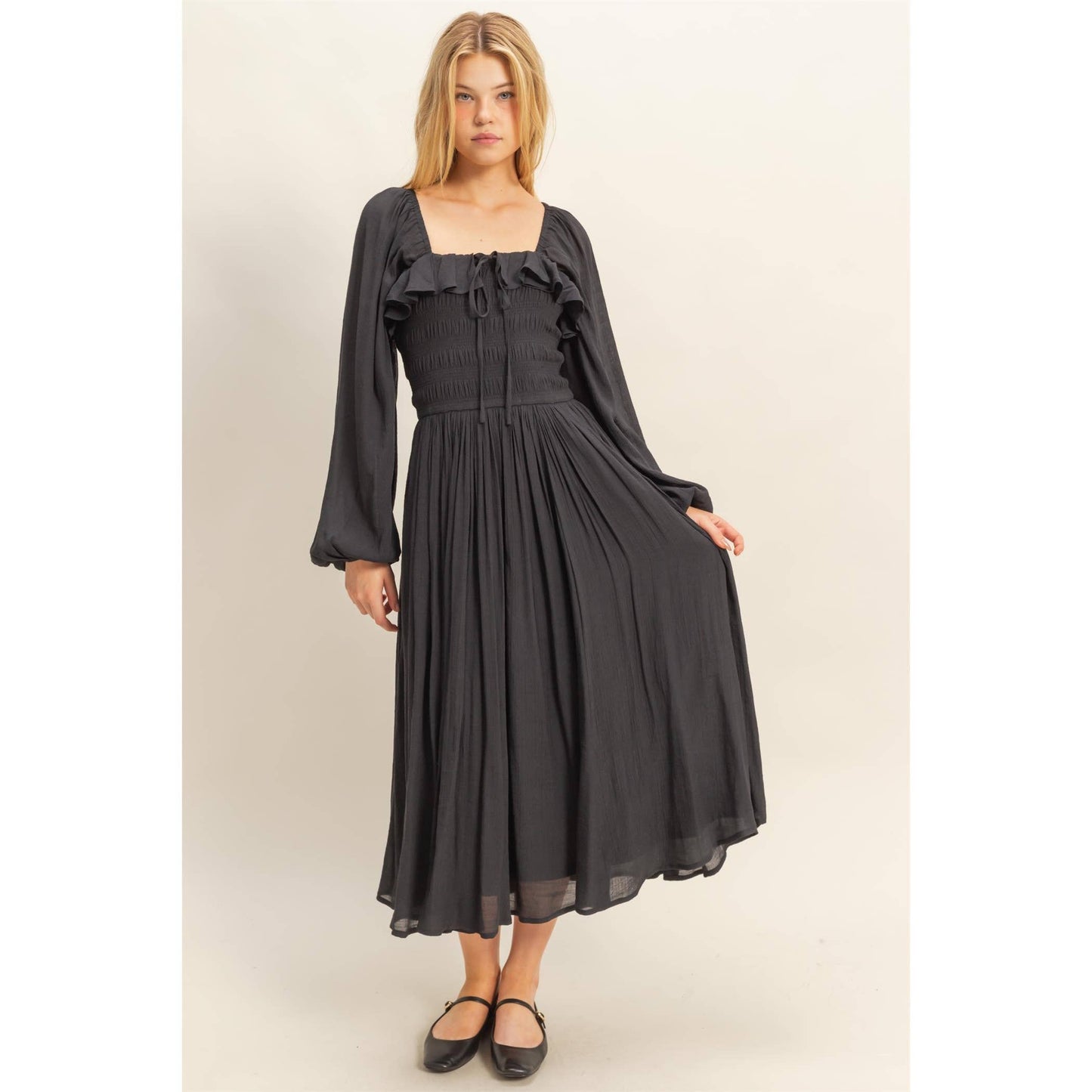 Peasant Gal Midi Dress