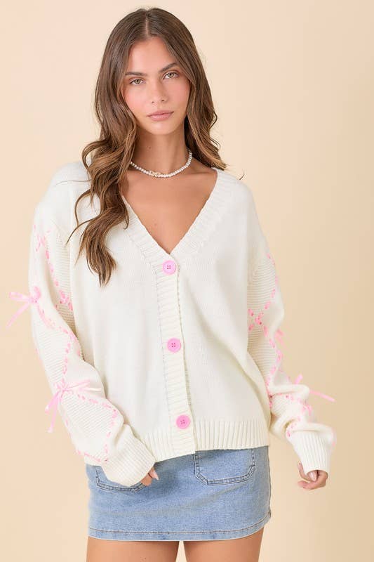 Sweet Bubblegum Ribbon Sweater