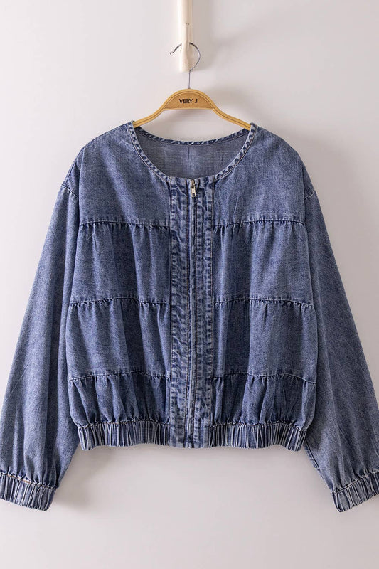 Tiered Denim Jacket