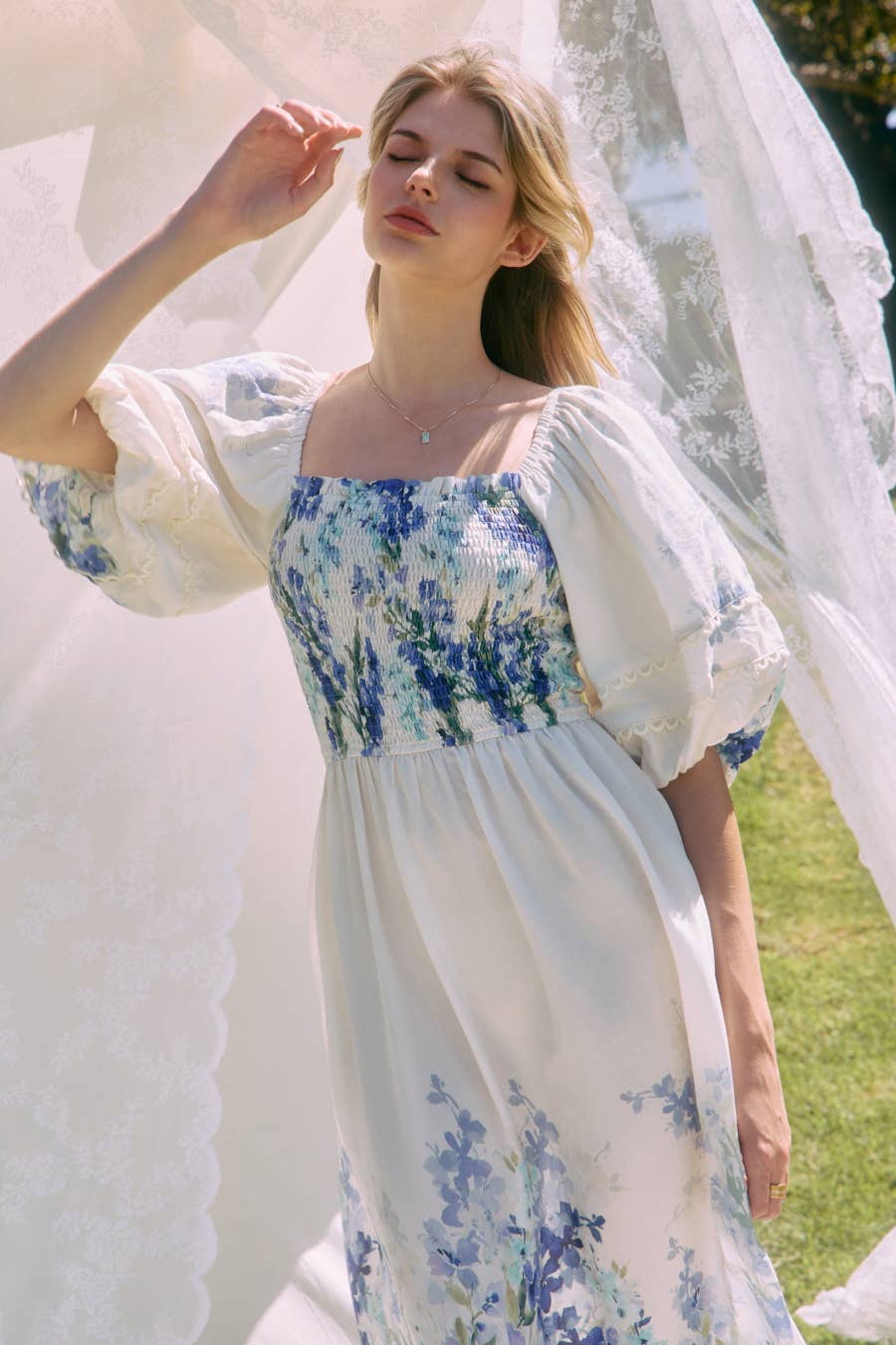 Watercolor Floral Maxi Dress