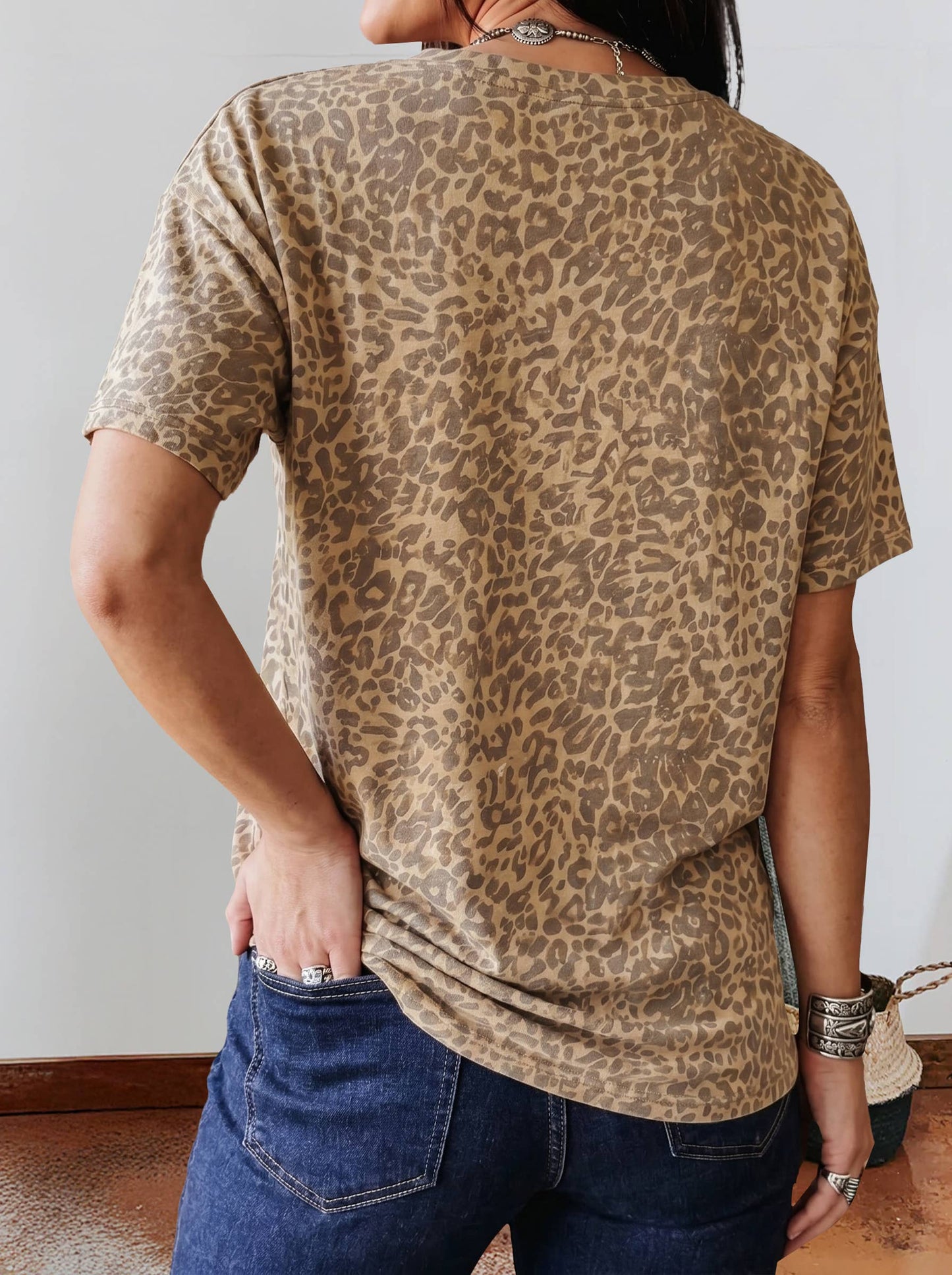 Shine Bright Leopard Star Tee