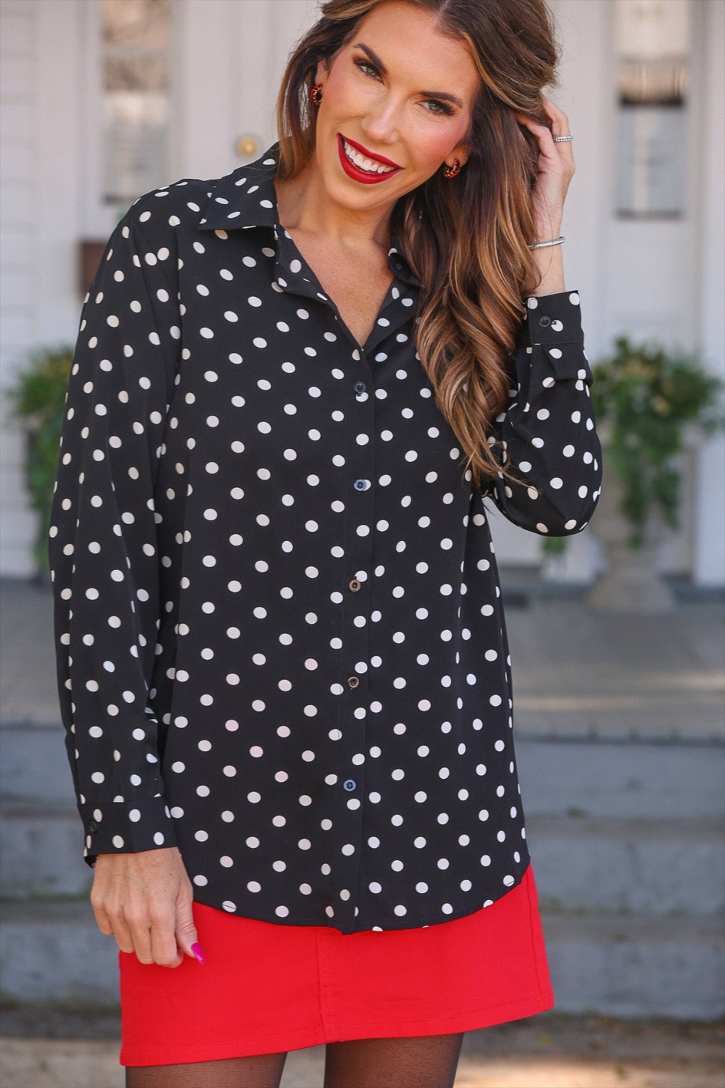 The Patricia Polka Dot Top