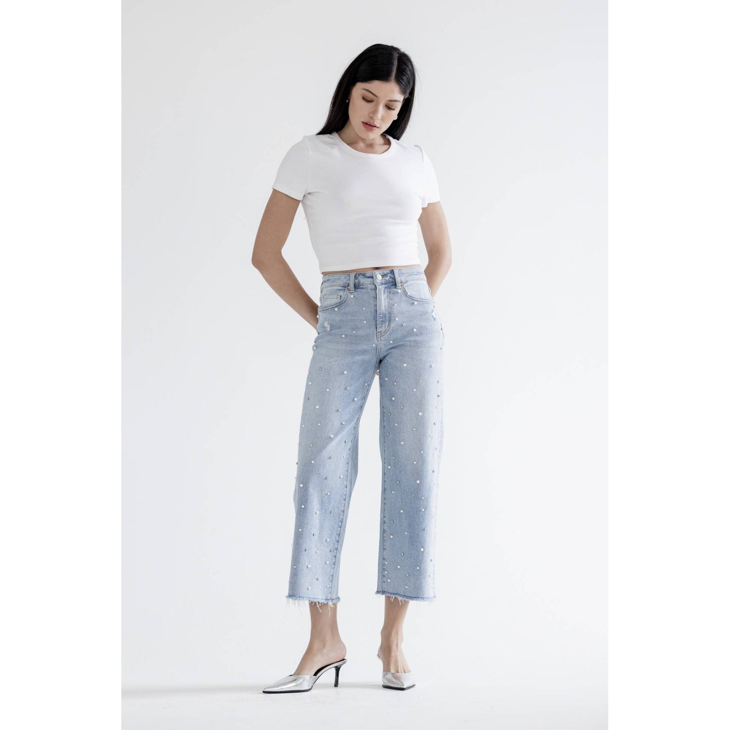 Pretty Pearl Embellished Jeans