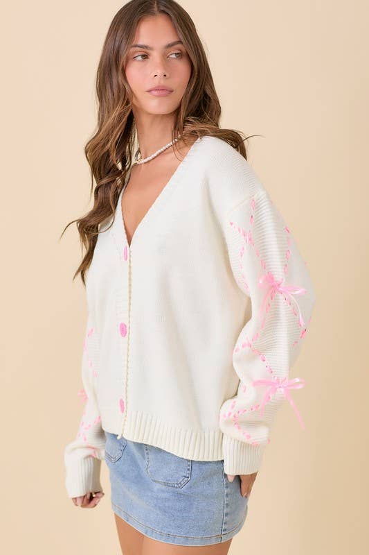 Sweet Bubblegum Ribbon Sweater