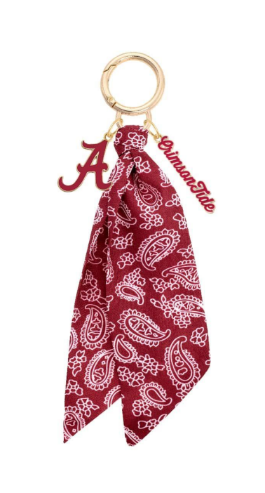 Alabama Crimson Tide Logo Bandana Bag Charm