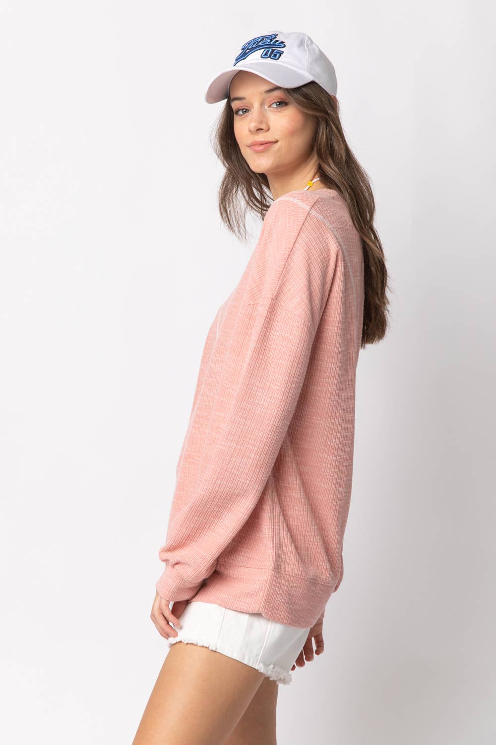 Sweet Blush Stitch Top