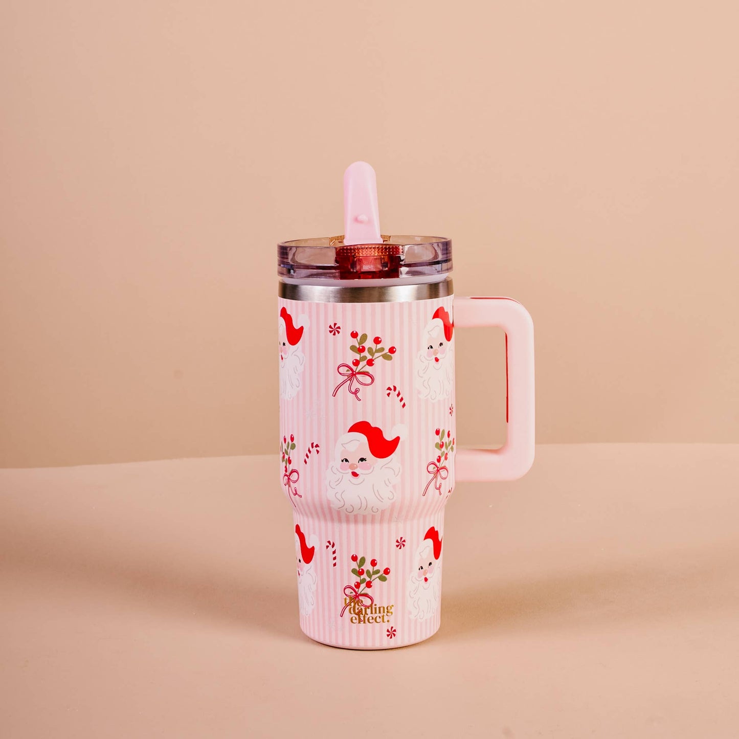 Holly Jolly Santa Flip Straw Tumbler