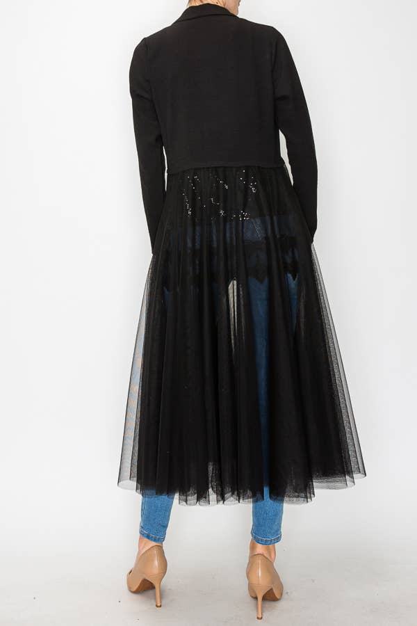 Chic Tulle Blazer Jacket