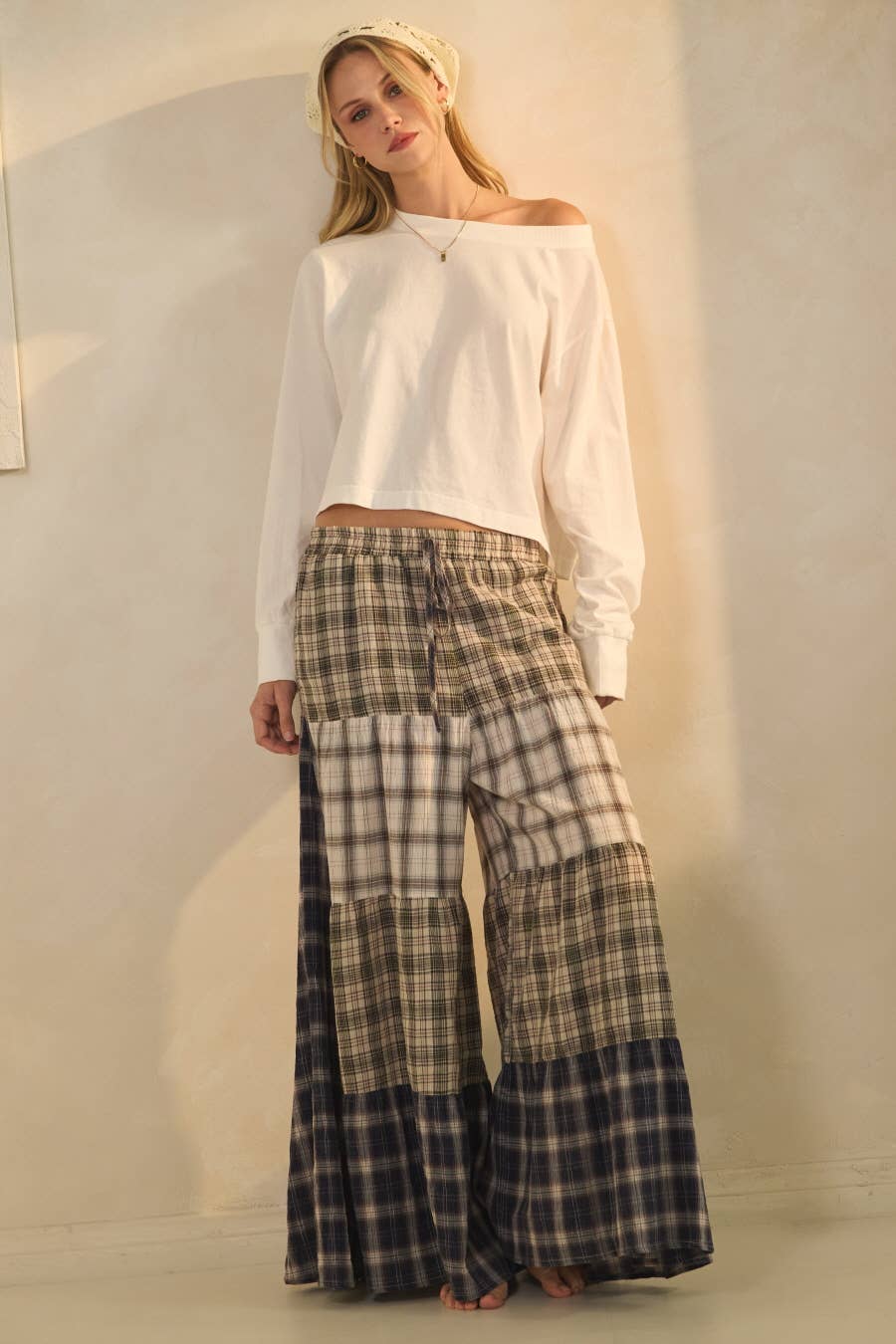 Boho Chic Plaid Pants