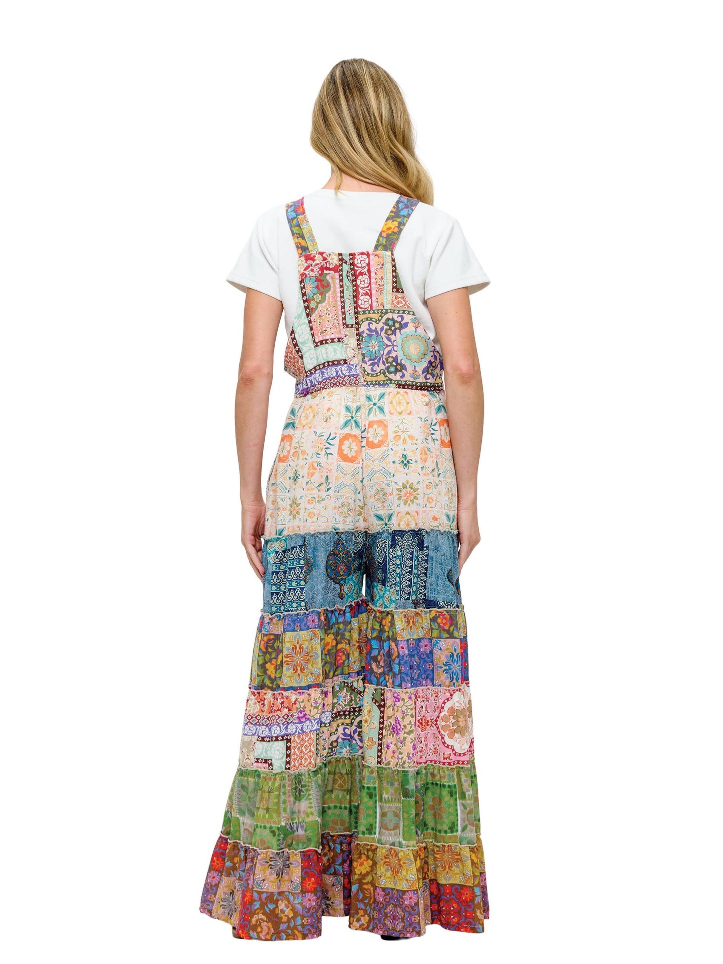 Funky Boho Patchwork Overalls