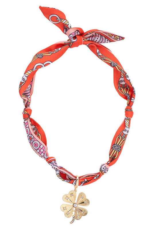 Clover Scarf Necklace