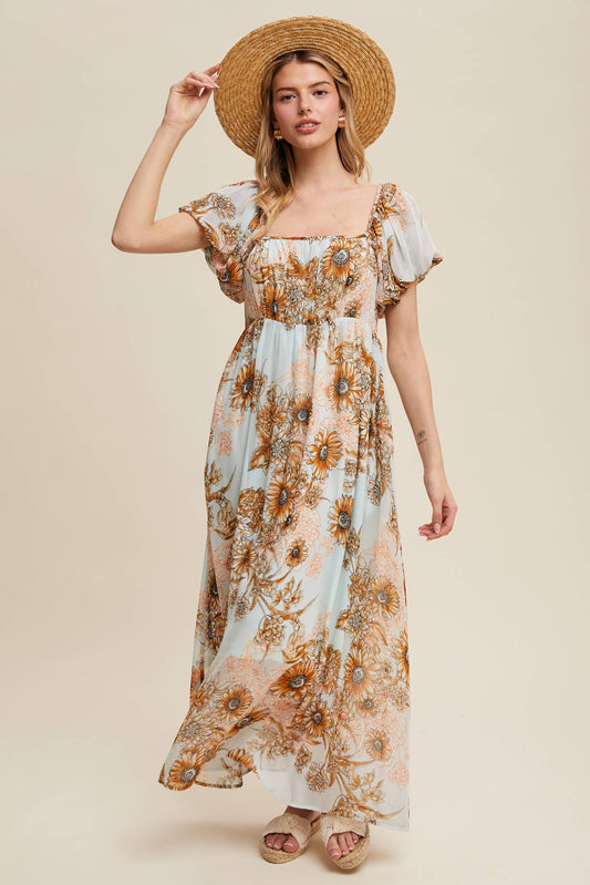 Sunflower Fields Maxi Dress