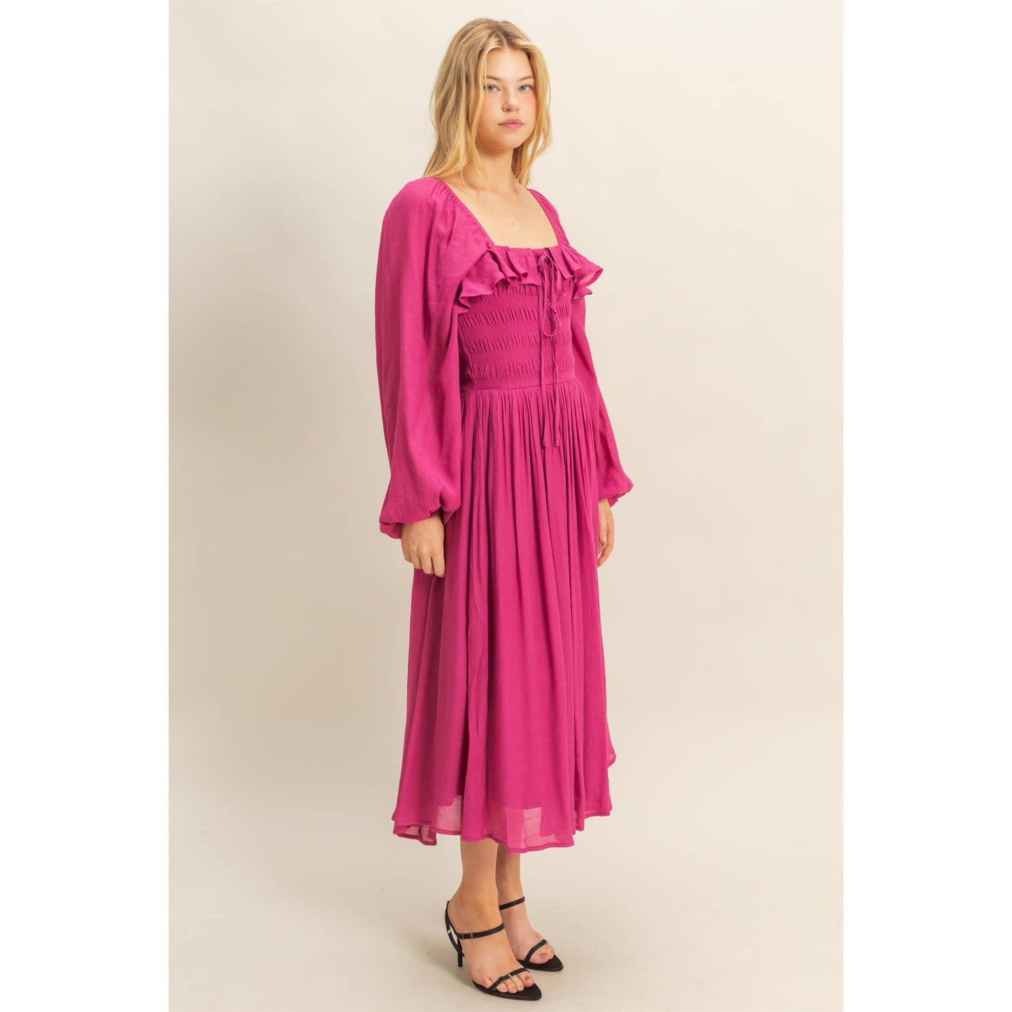 Peasant Gal Midi Dress