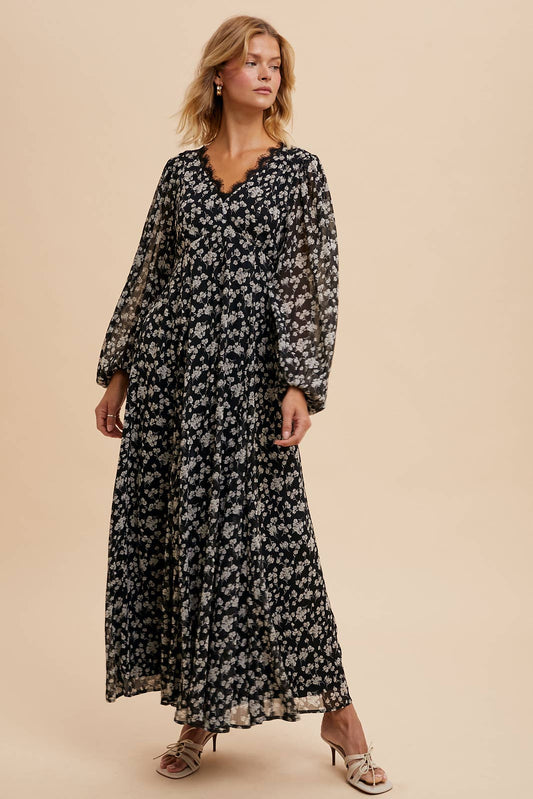 Lacy Floral Maxi Dress