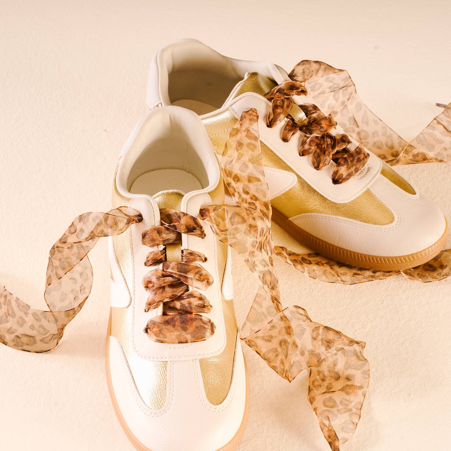 Step It Up Shoelaces: Sheer Cheetah