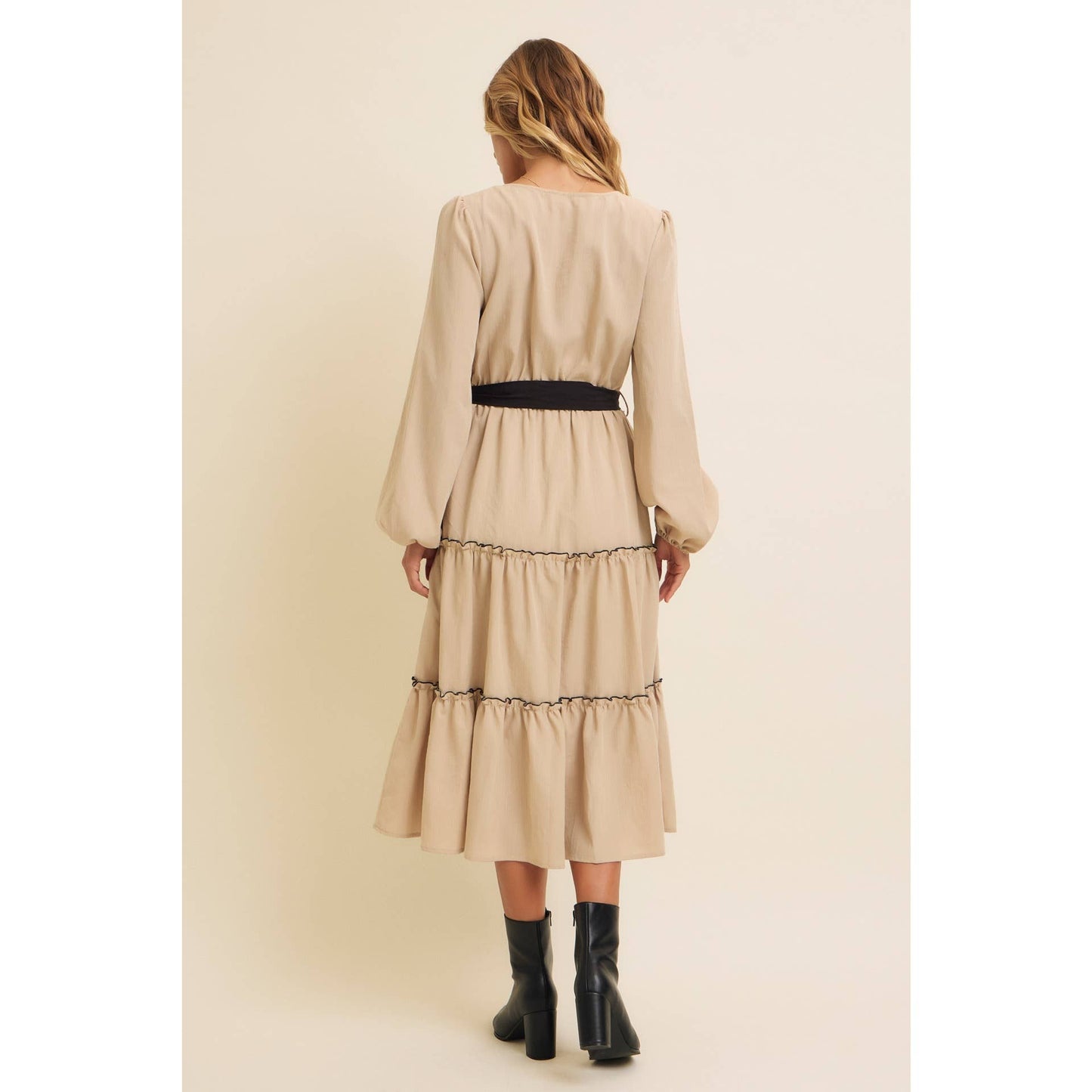 Bows and Beige Dress
