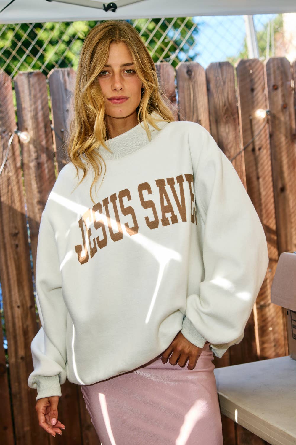 Cross/Jesus Saves: Reversible Sweatshirt