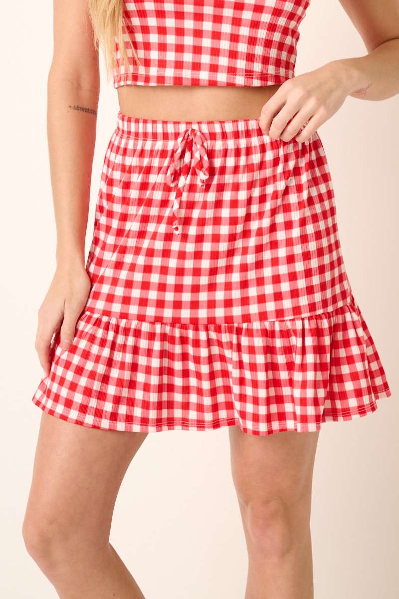 Giddy in Gingham Skirt