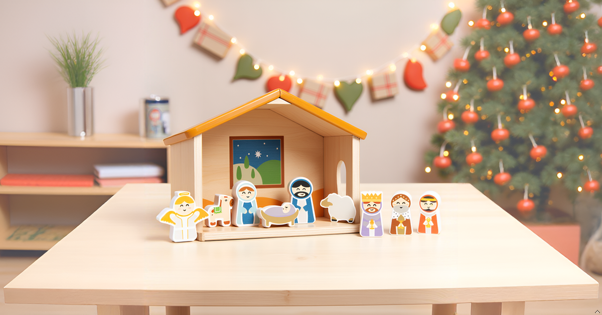 Wood Nativity Play Set